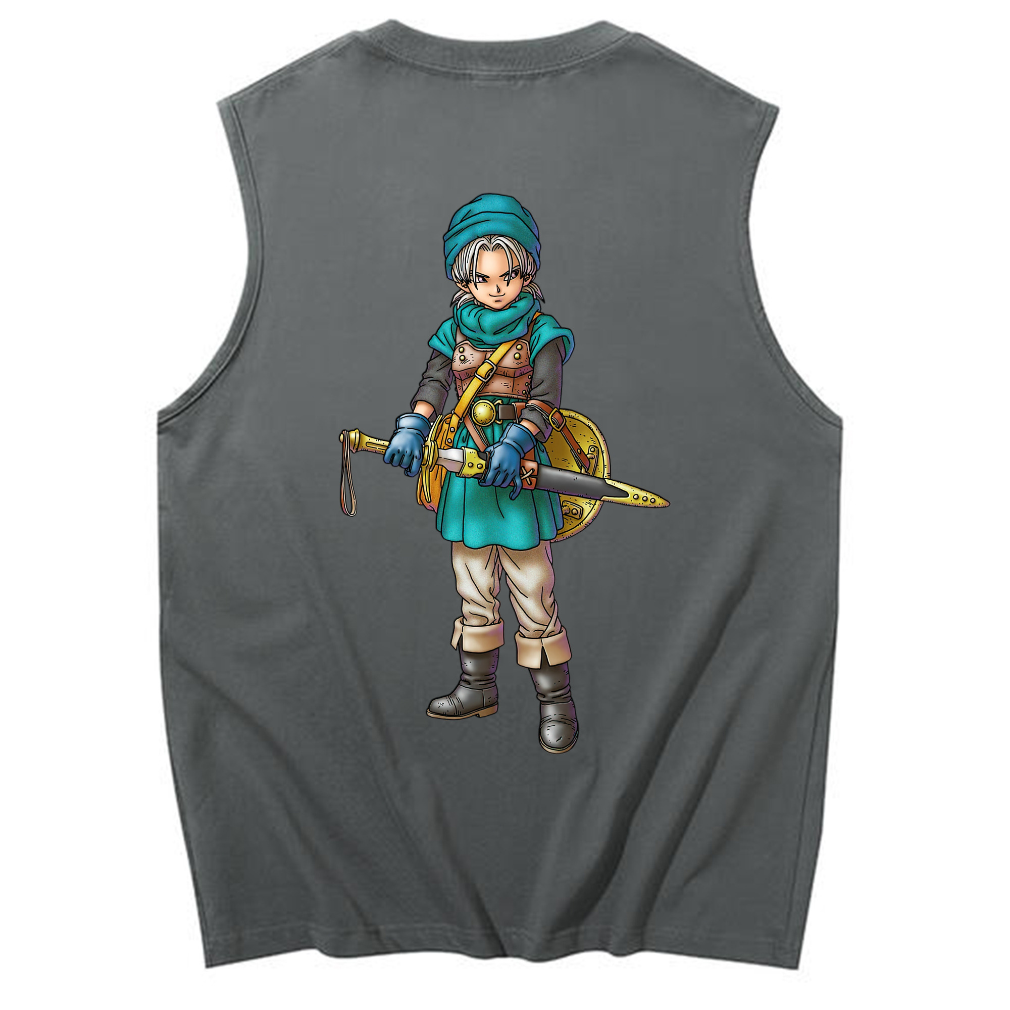 （画像用） ドラゴンクエスト Doragon Kuesuto Dragon Quest コットン100％タンクトップ（背面プリント）